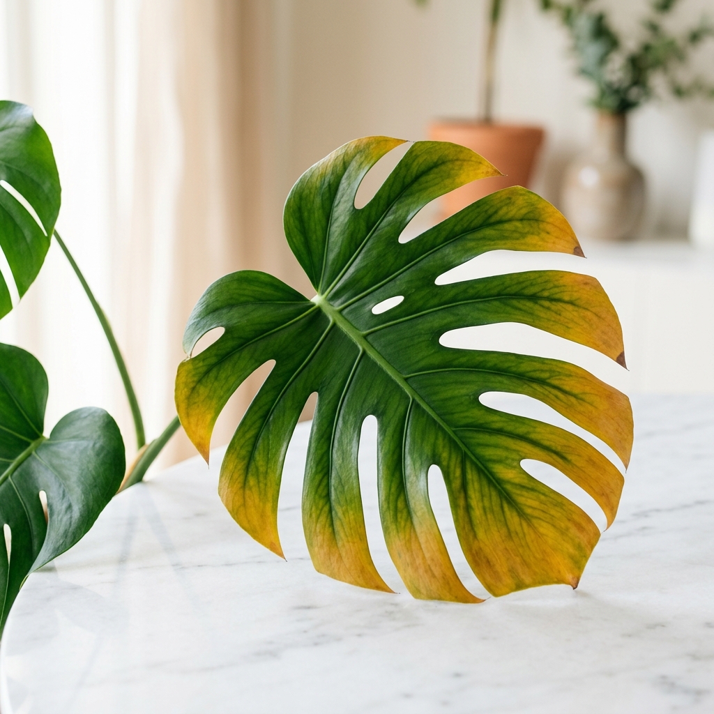 Illustration — Pourquoi les feuilles de ma plante jaunissent ? 8 causes et leurs solutions